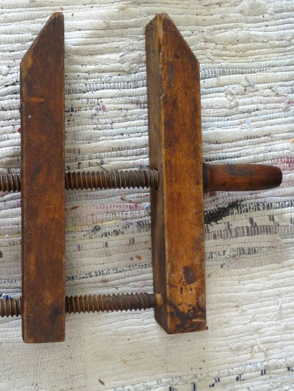 Antique wooden clamp adjustable primitive woodworking carpentry